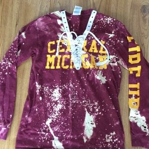 CMU Jersey Style “Fire Up” Long Sleeve